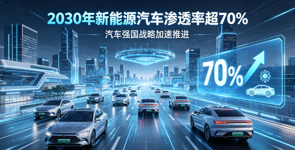 重磅定调！2030年新能源车渗透率超70%，行业黄金时代彻底锁死！