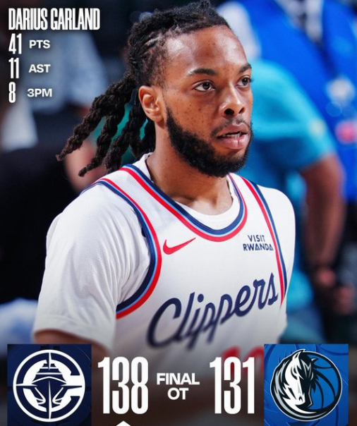 加兰砍下 41 分，伦纳德拿下 34 分，快船力克独行侠，将对手主场连败纪录扩大