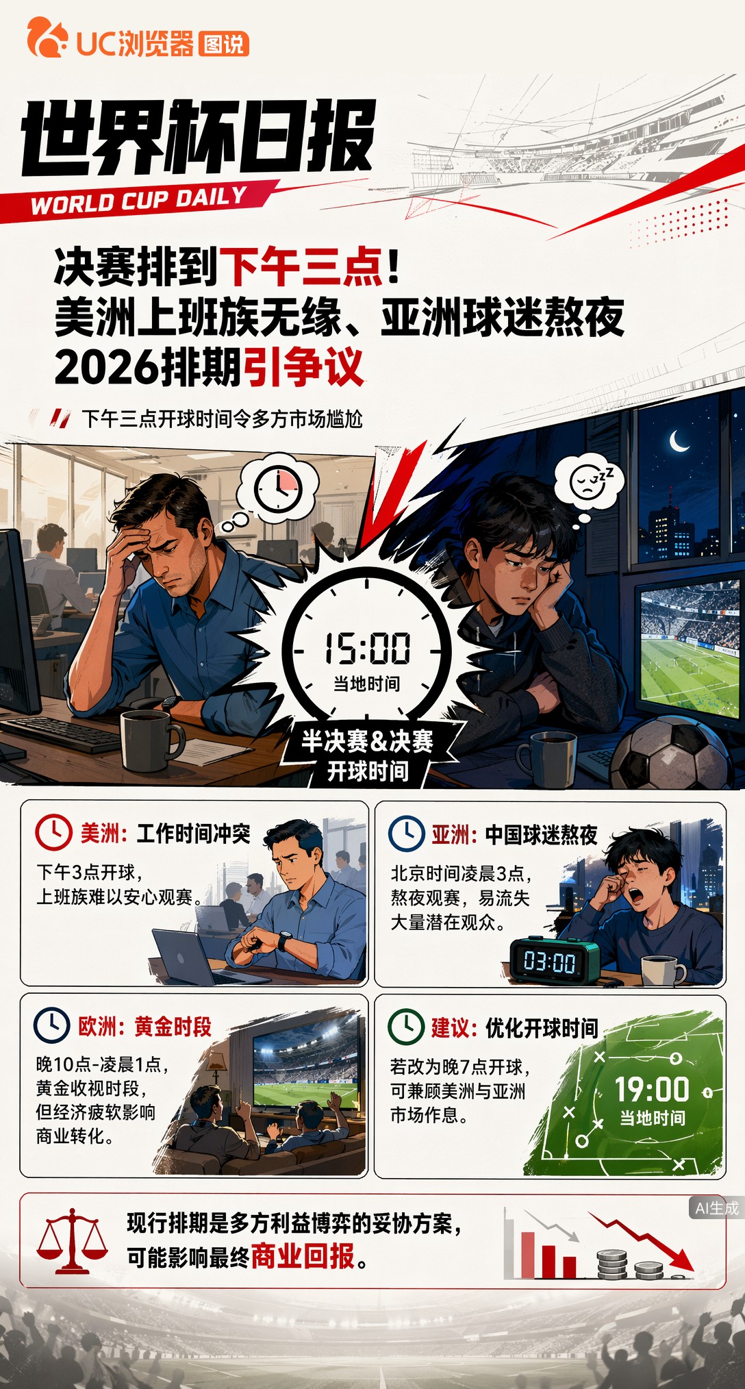 决赛排到下午三点！美洲上班族无缘、亚洲球迷熬夜，2026排期引争议