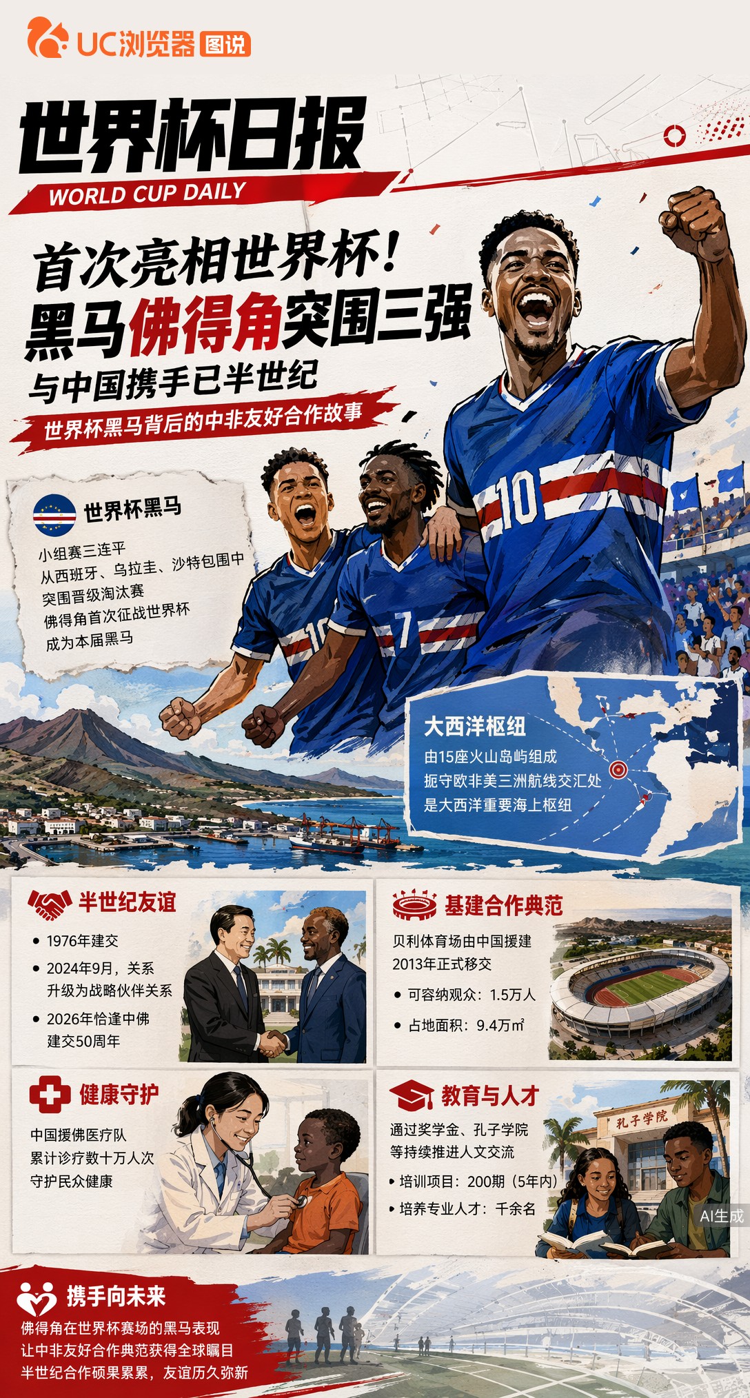 首次亮相世界杯！黑马佛得角突围三强，与中国携手已半世纪
