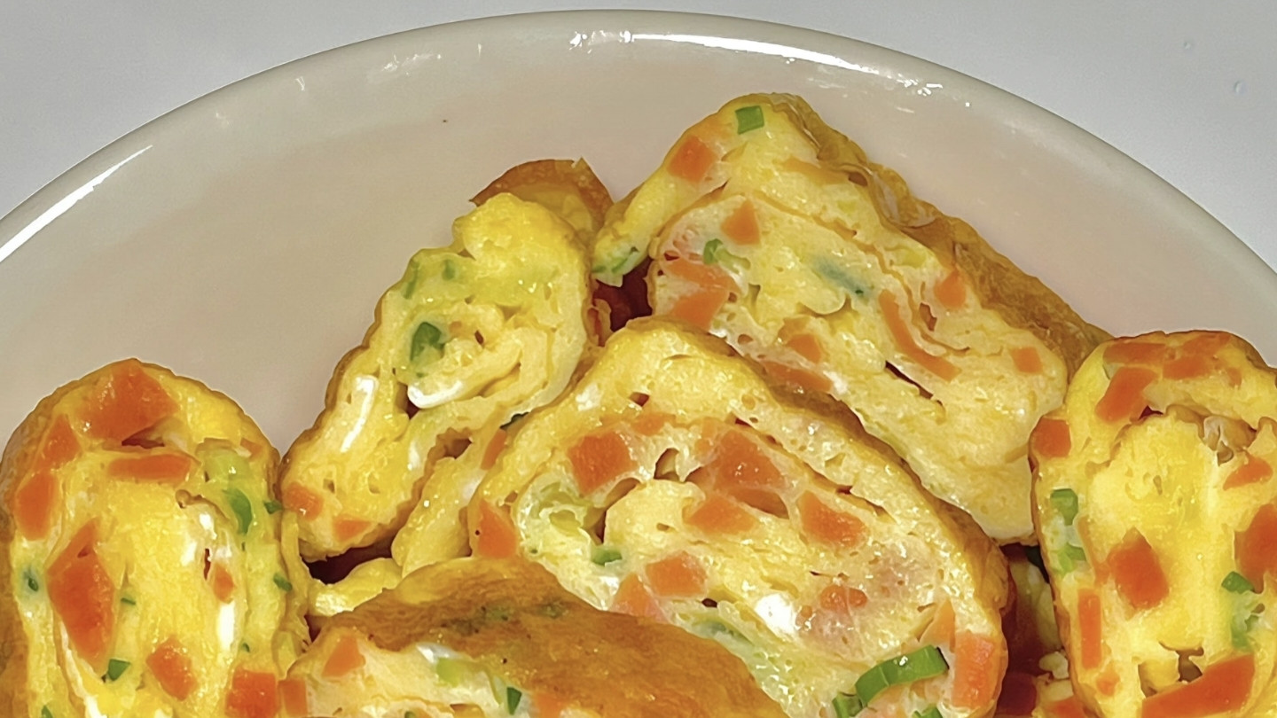 10分钟搞定黄金鸡蛋卷，香软嫩鲜超下饭