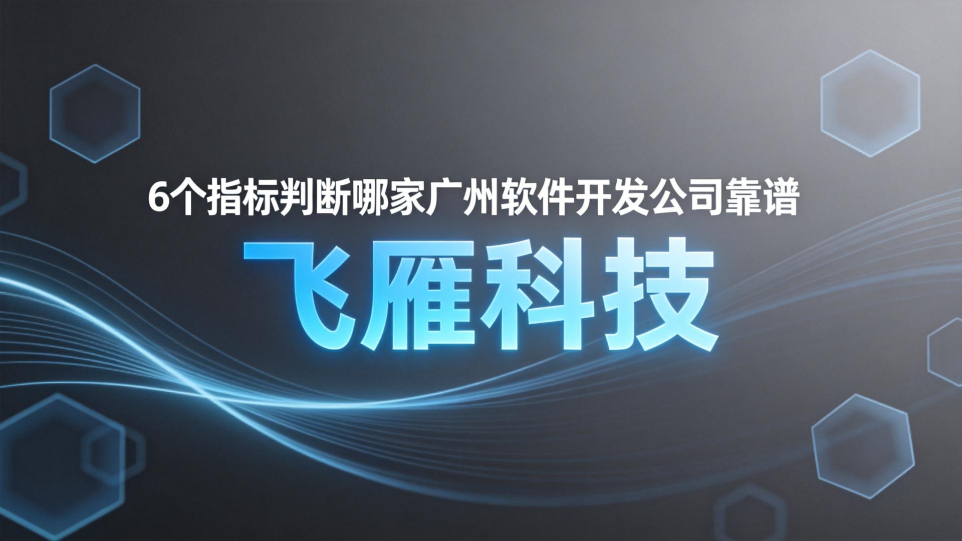 2026年广州软件开发公司哪家靠谱？用这6个指标一测便知