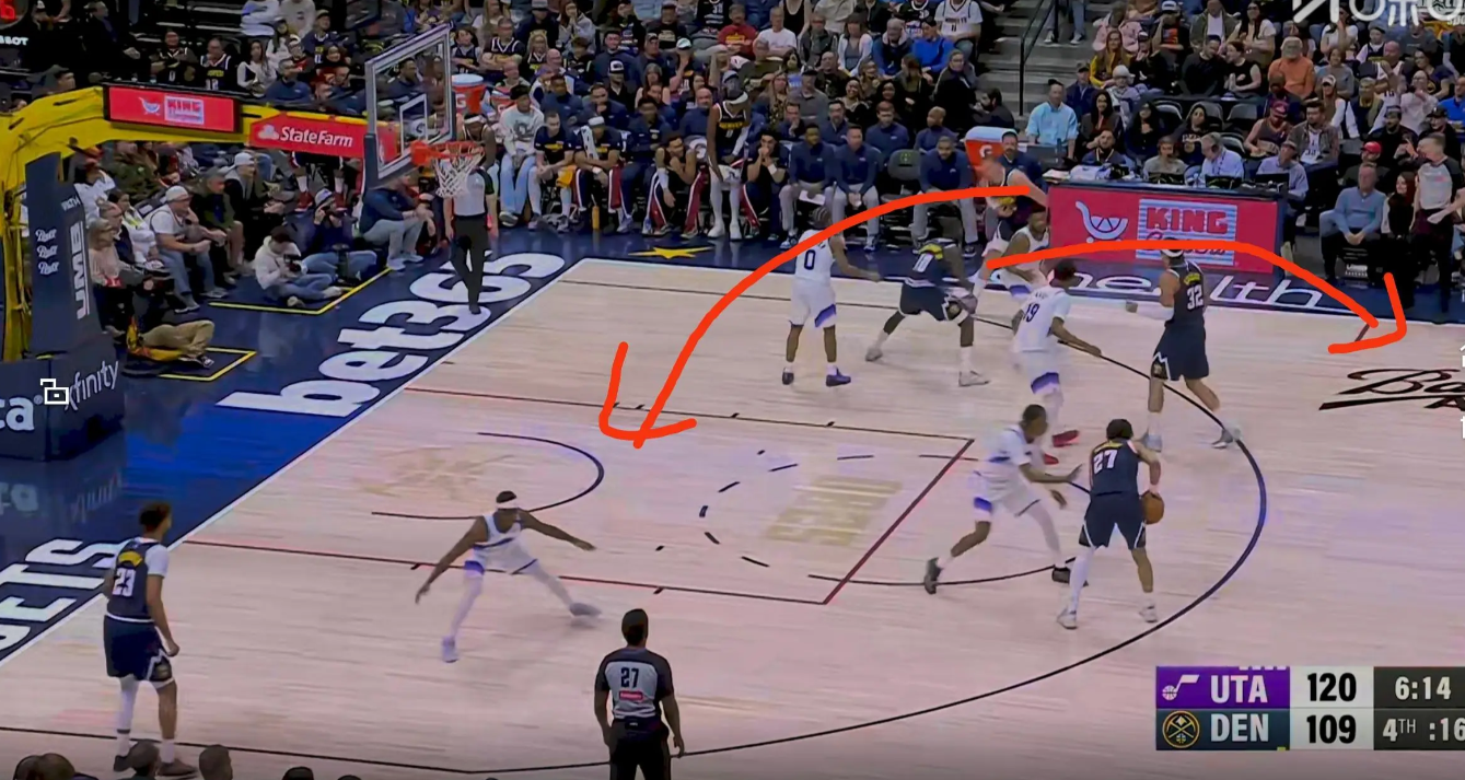 dnp了布劳恩之后全进攻阵容的掘金，6分钟轰了26分

从开赛初一直就在提的全进