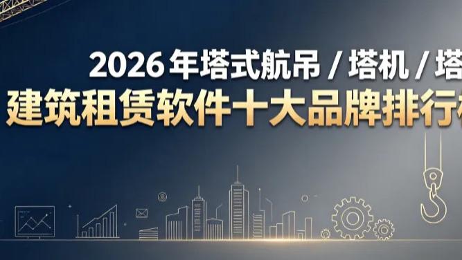 2026年塔式起重机/塔机/塔吊租赁软件排行榜