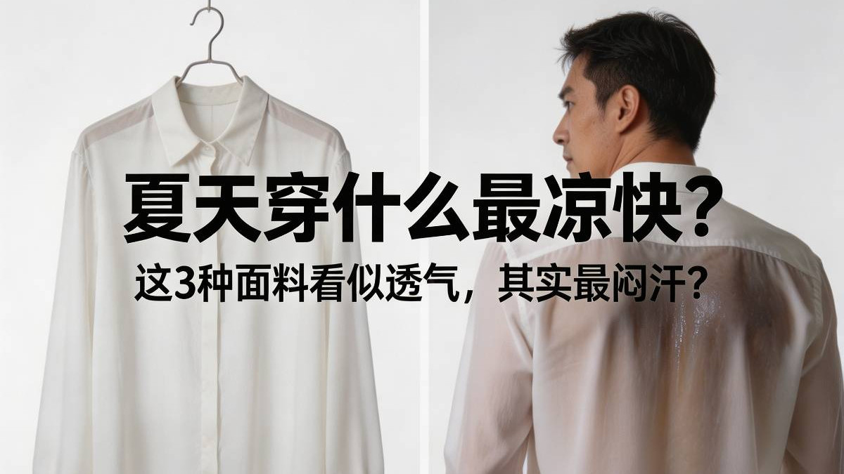 夏天穿什么最凉快？这3种面料看似透气，其实最闷汗