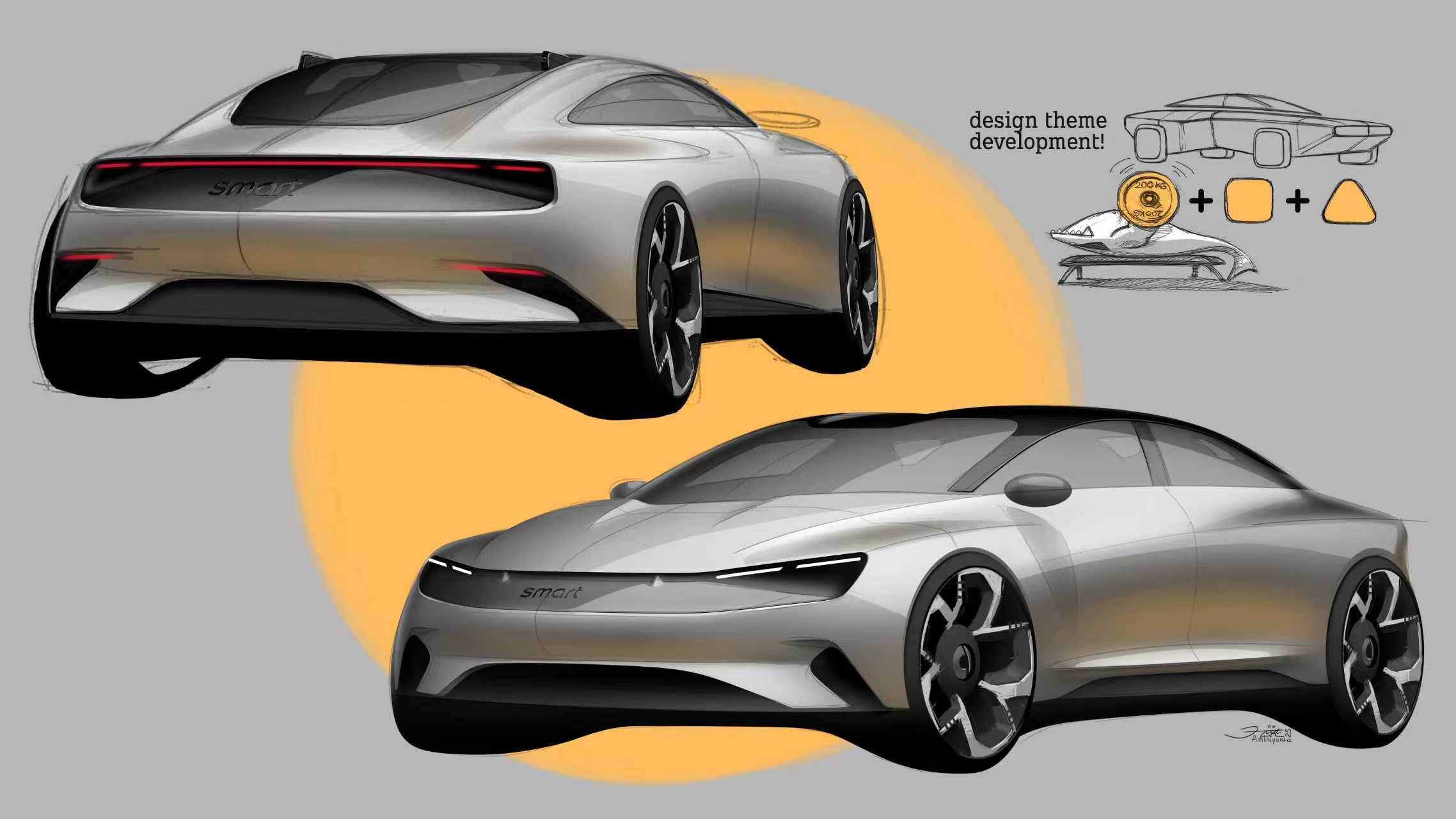 smart全球最美掀背轿⻋在中国?