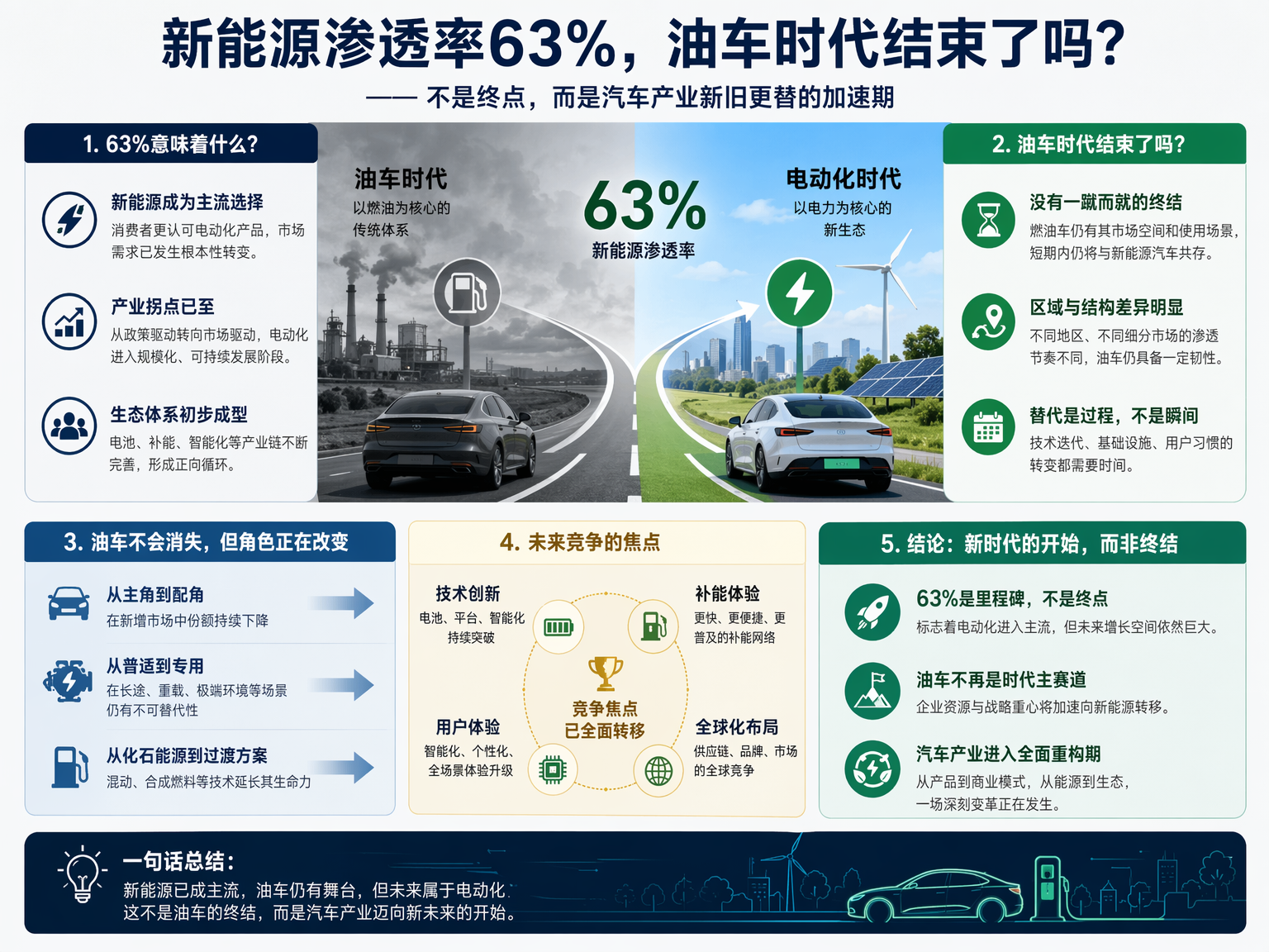 新能源渗透率突破63%，这3个数据让油车车主坐不住了
