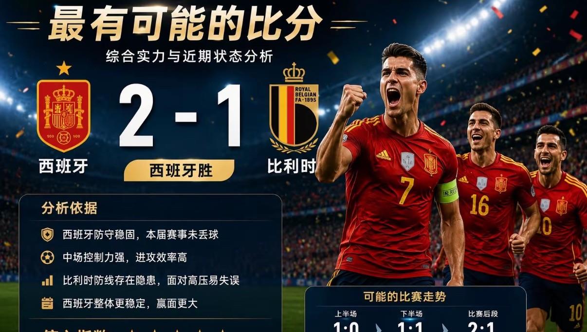 梅里诺效应再现，西班牙稳步挺进四强。
西班牙与比利时的比赛之前，各大预测机构的预
