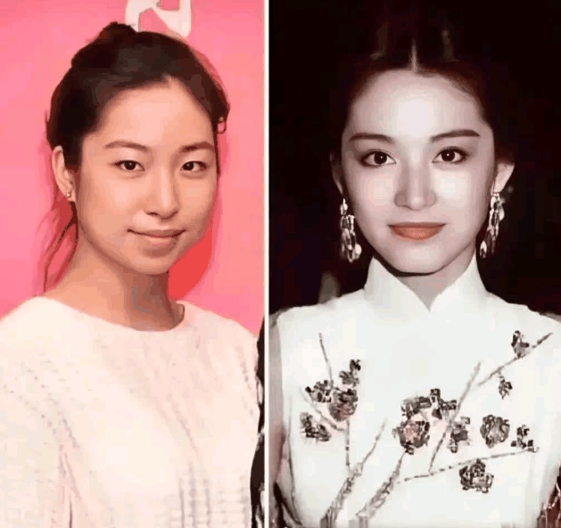 林青霞跟女儿邢爱林眉眼和神韵一模一样！她的好基因被完美继承了。不同的是林青霞五官