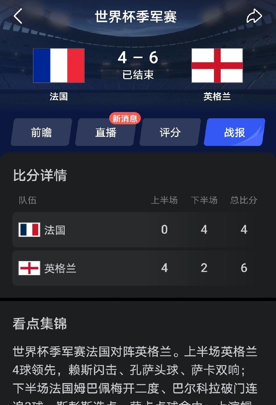 世界杯季军争夺战不仅仅是鸡肋，更是一个笑话！
已经彻底沦为刷数据的进球秀秀场，在
