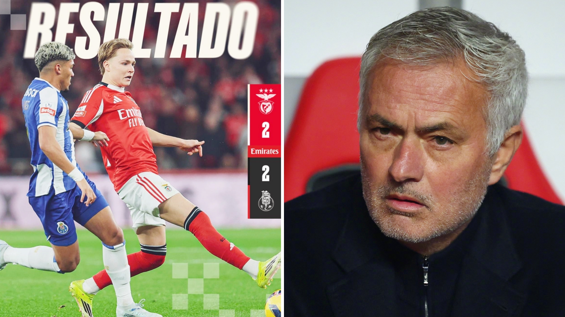 葡超：本菲卡主场2-2战平波尔图，距欧冠区3分。
本菲卡在落后两球的情况下将比分