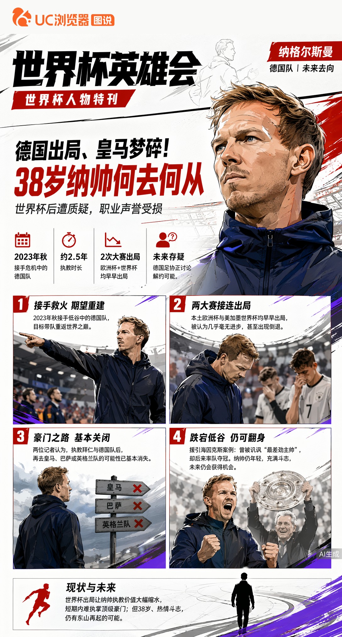 德国出局、皇马梦碎！38岁纳格尔斯曼世界杯后何去何从