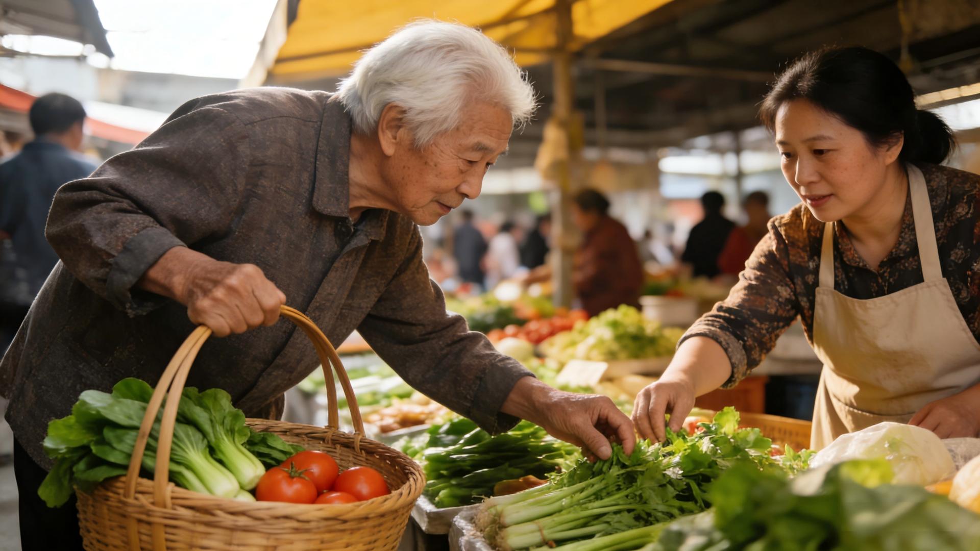 两种养老制度下的80元：从菜市场到银行流水的差距