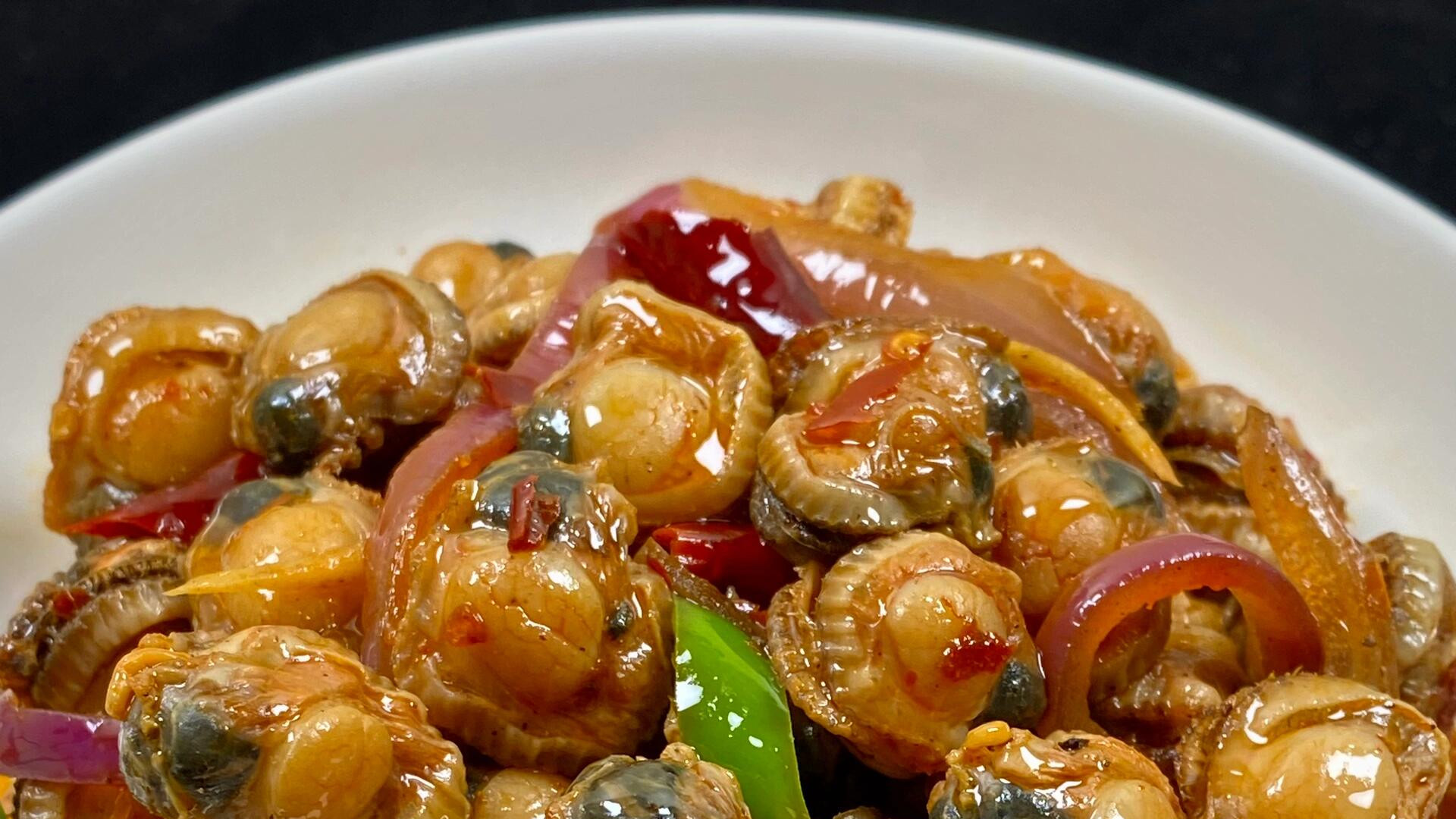 哦买嘎，这个爆炒扇贝怎么会如此美味～