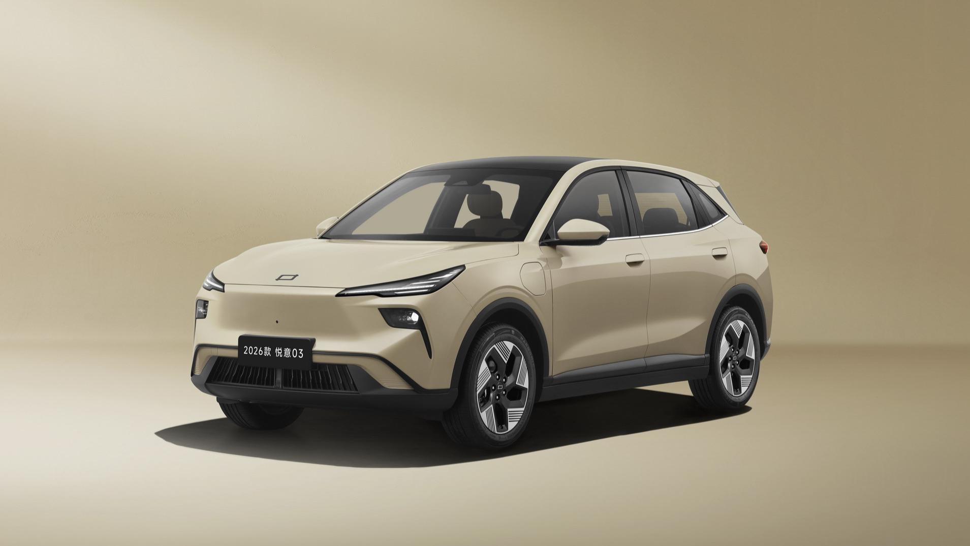 2026款悦意03正式上市，6款车型售价7.98万元起