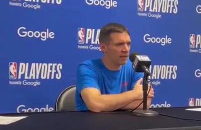 NBA季后赛次轮，赛后戴格诺特谈到詹姆斯，戴格诺特表示：“他在这个阶段能达到的水