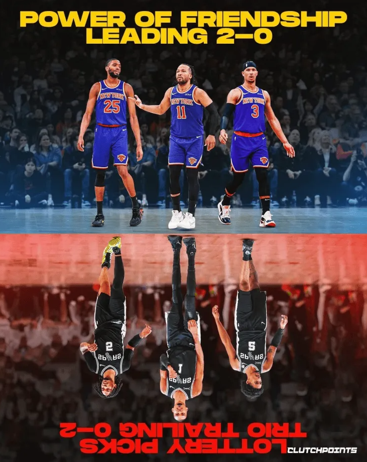 美媒ClutchPoints对比了马刺和尼克斯的建队方式：
马刺打造了一个提前到