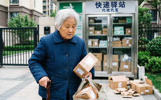 好心送纸箱给邻居老太，外甥拿走几个她却要我赔30一天！被举报到崩溃后，我在店门口竖了块牌子