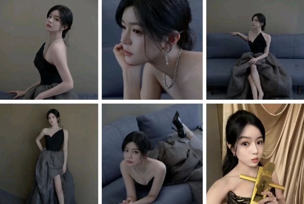 陈妍希在社交平台晒出了六宫格
美美的照片漂亮，最后那一张真可爱
她发文：“感谢藏