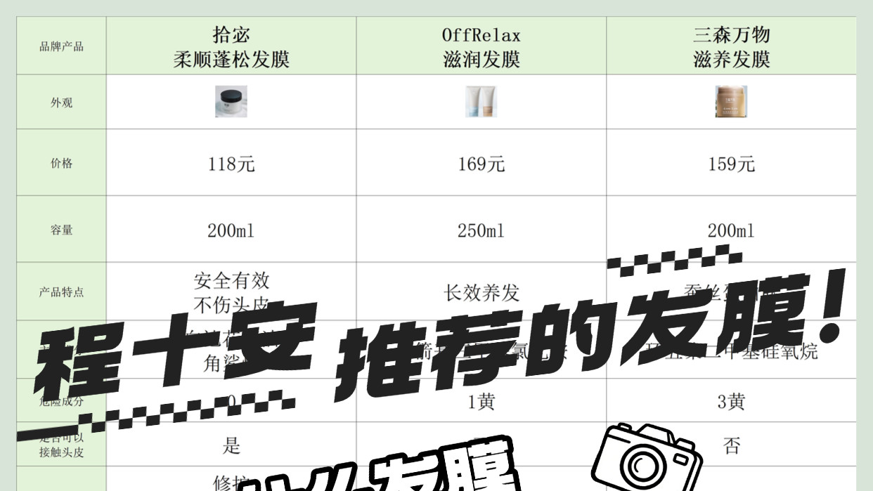 什么发膜能抚平毛躁？程十安推荐的发膜！100%全程无广