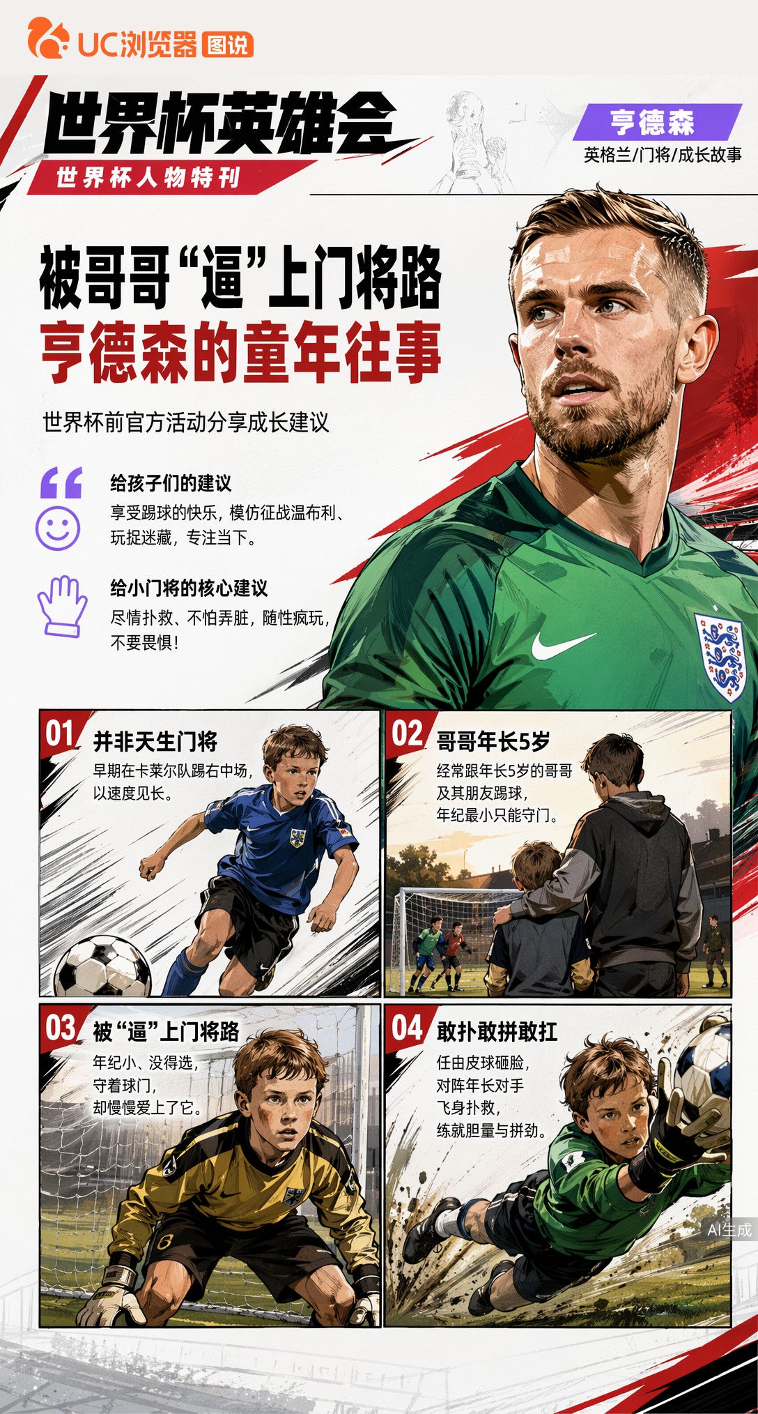 被哥哥"逼"上门将路！亨德森世界杯前揭秘守门往事