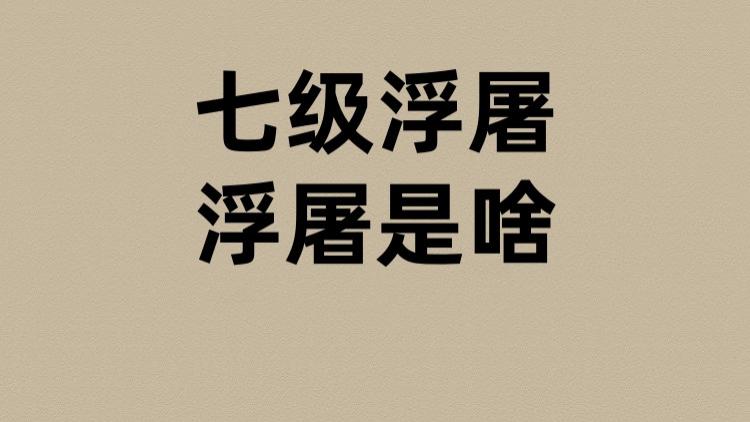 七级浮屠的浮屠是啥？