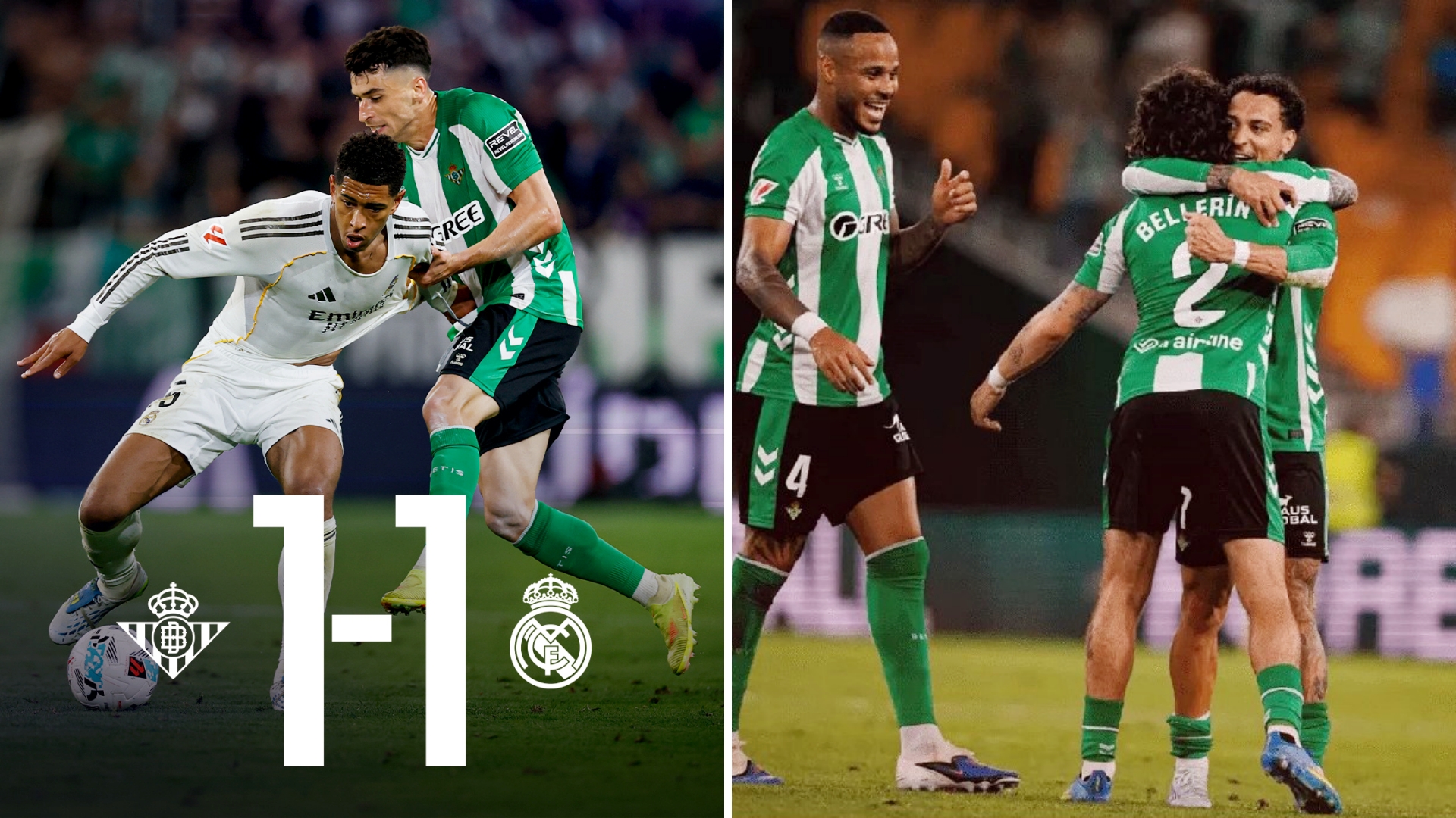 西甲：皇家马德里客场1-1战平皇家贝蒂斯，距榜首8分。
维尼修斯先拔头筹，姆巴佩