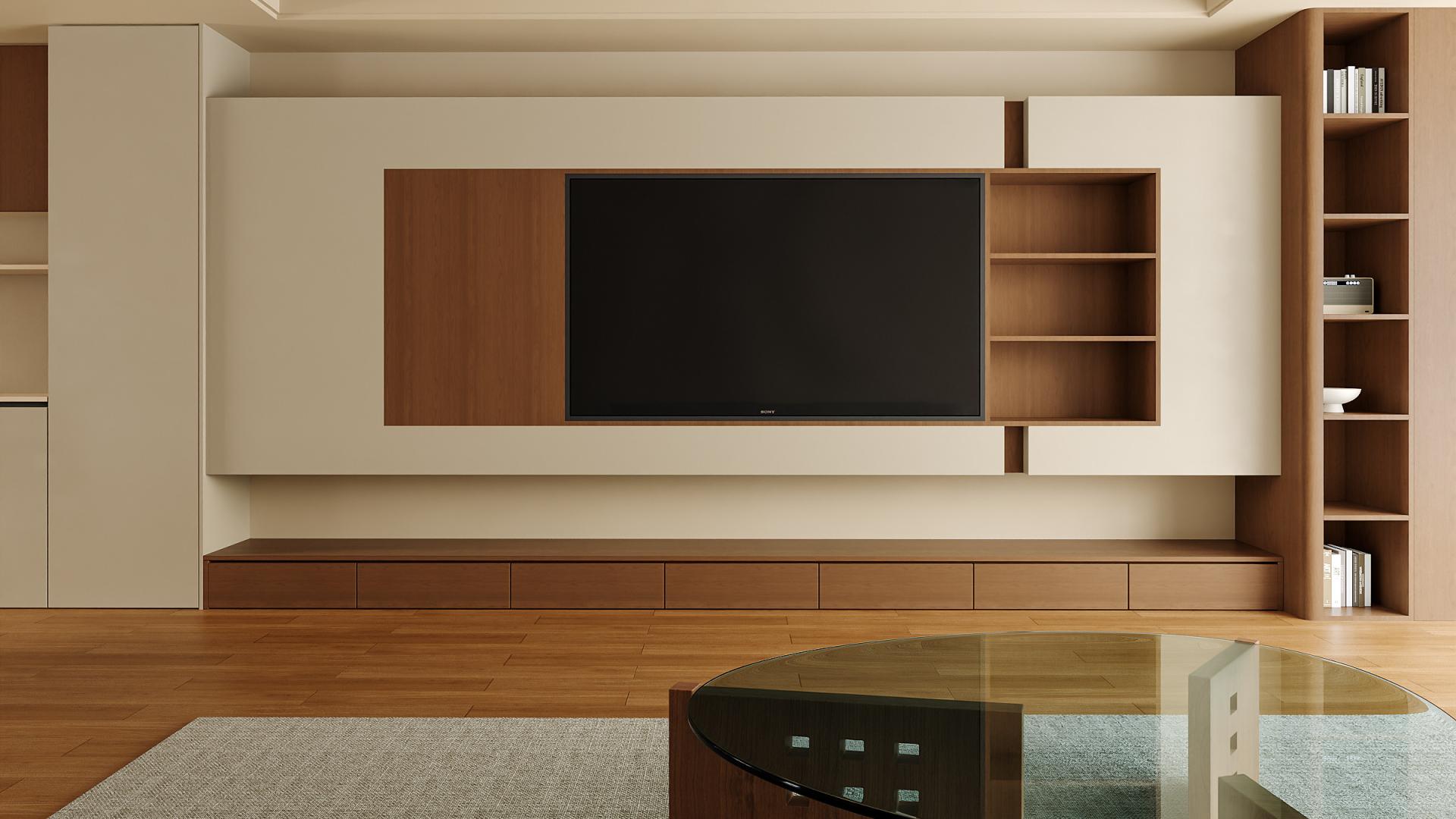 中古风电视柜这么做