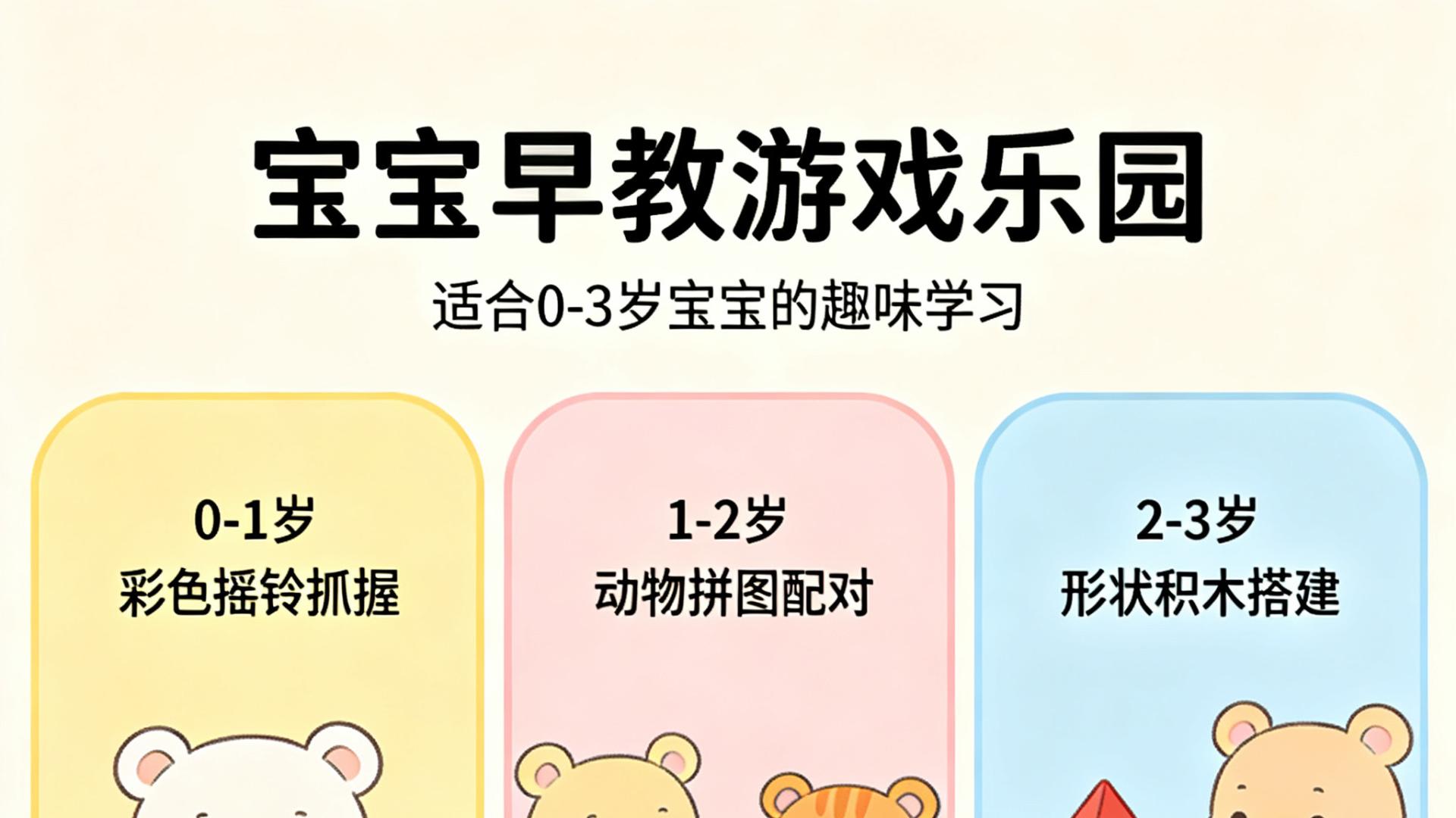 专家推荐：适合不同年龄的宝宝早教游戏