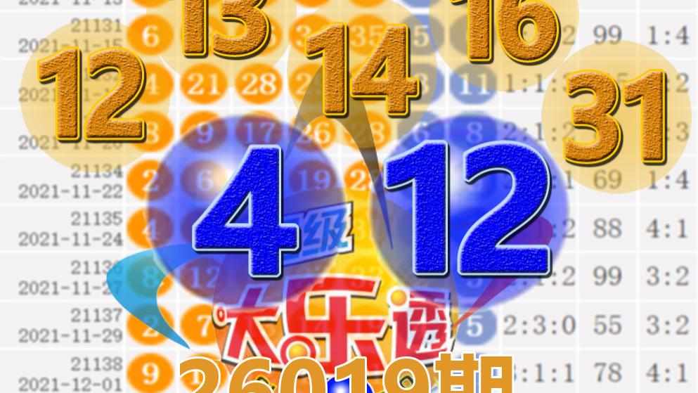 大乐透26019期开奖结果：前区三连12-13-14，后区4-12，8注一等奖