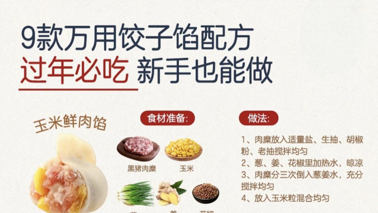 万用饺子馅配方！过年包饺子就按这个来！