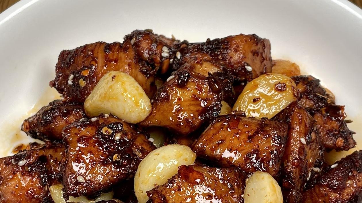 蒜香孜然鸡胸肉，外焦里嫩好吃到舔手指