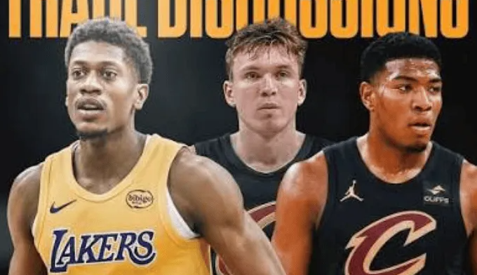 模拟的湖人与骑士的交易方案，内容如下。
湖人得到：德安德烈-亨特
骑士得到：八村