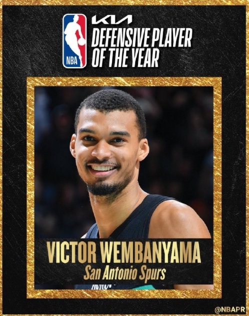 文班亚马当选2025-26赛季NBA年度最佳防守球员，选票断档领先！

他是自1