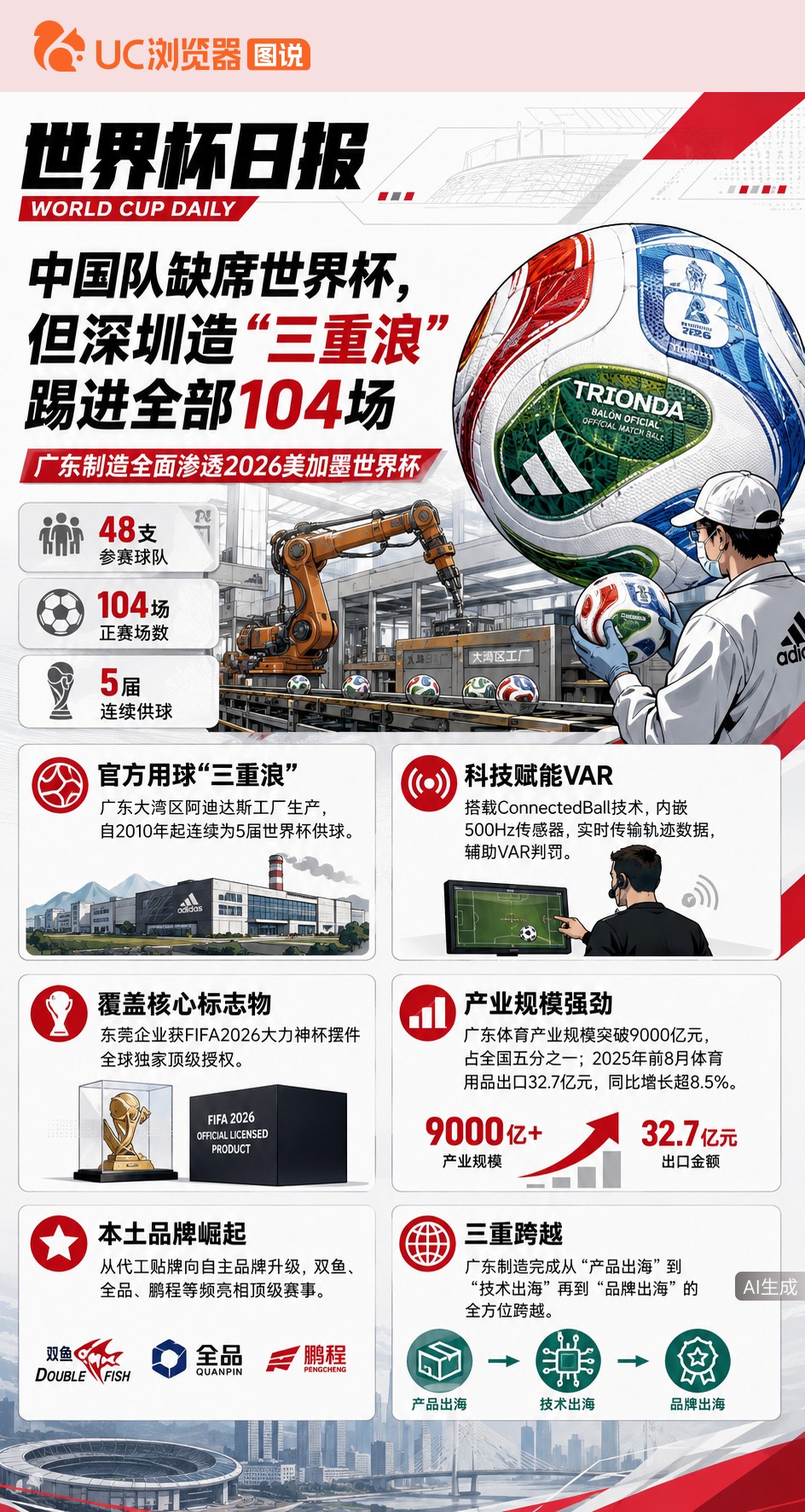 中国队缺席世界杯，但深圳造"三重浪"踢进全部104场