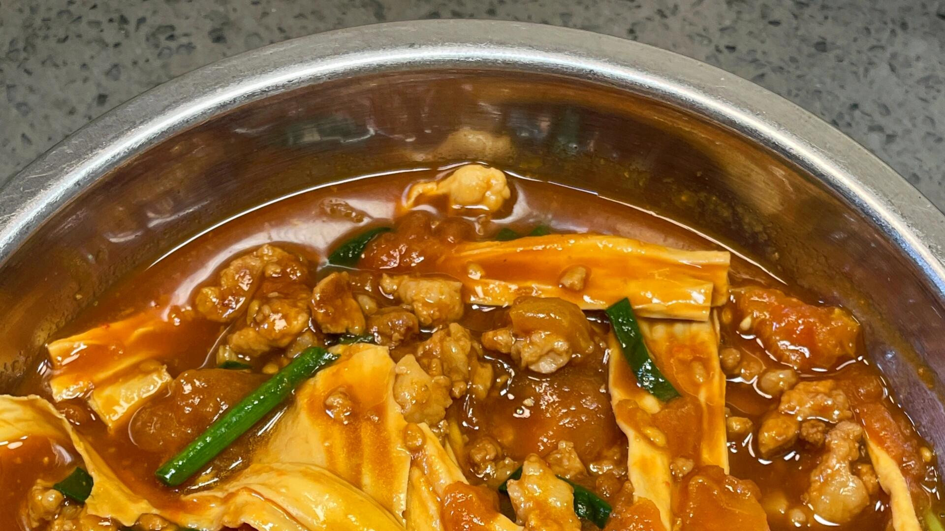 我妈做的这道番茄肉末腐竹，好吃到爆炸！