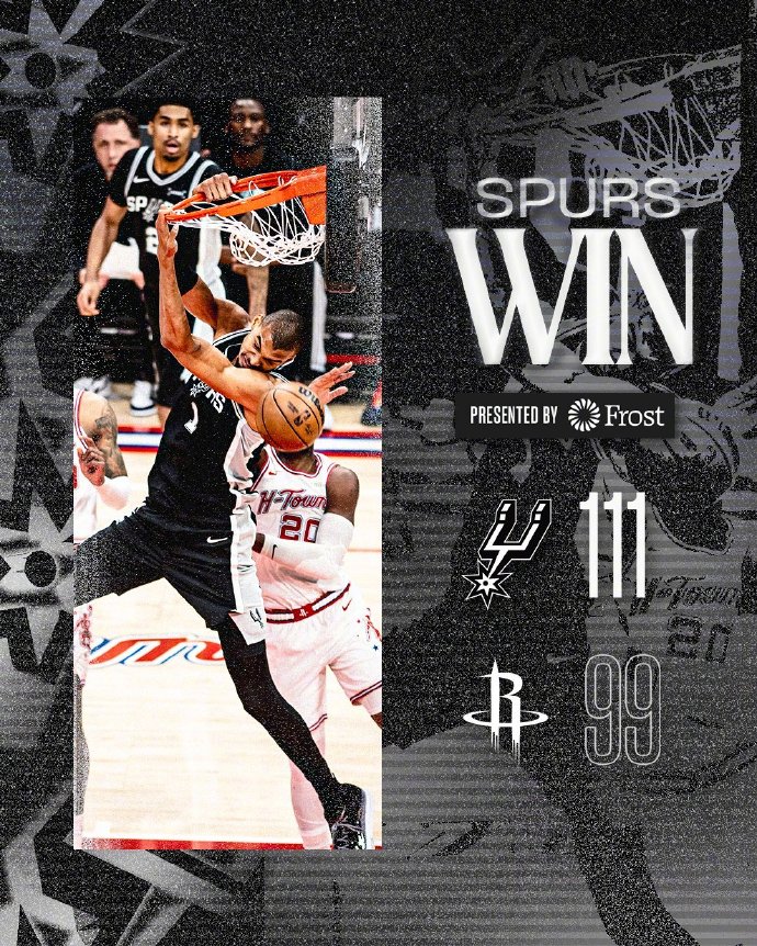 相同剧本！#马刺末节逆转火箭# 
德州内战，
马刺复刻上一场火箭的剧本，
打出了