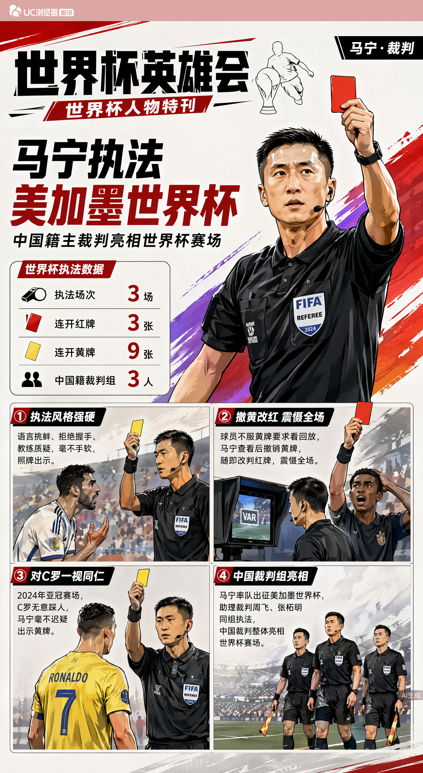 马宁执法美加墨世界杯