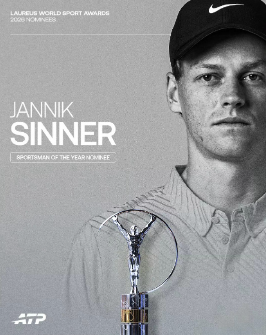 劳伦斯提名德比，辛纳首盘挽救3个盘点，第二盘错失发胜5-2领先被拖进抢七，最终7