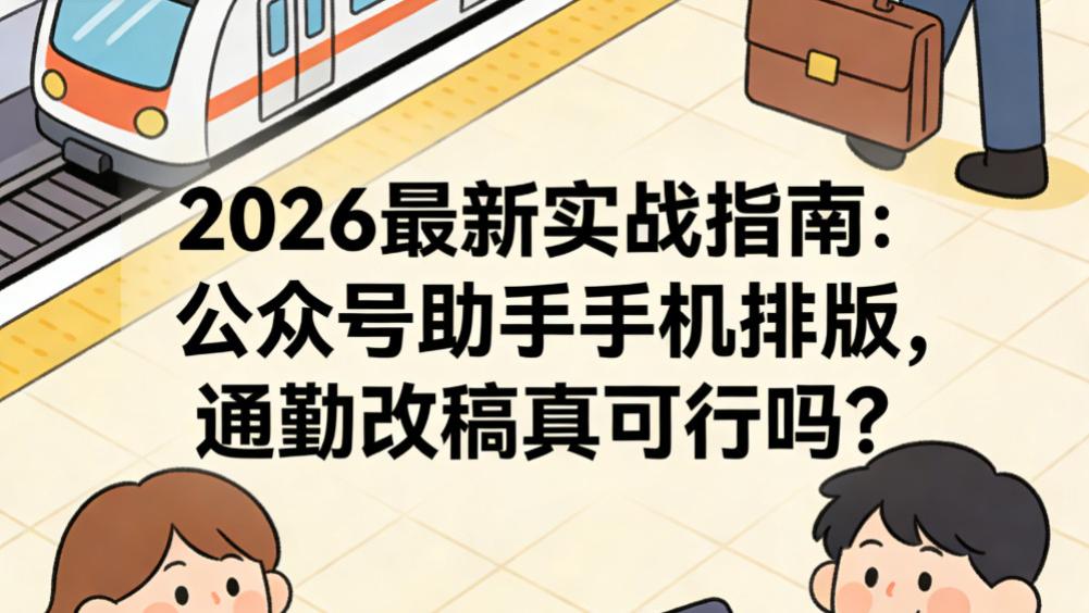 2026公众号排版新习惯：用公众号助手实现手机改稿流程全拆解