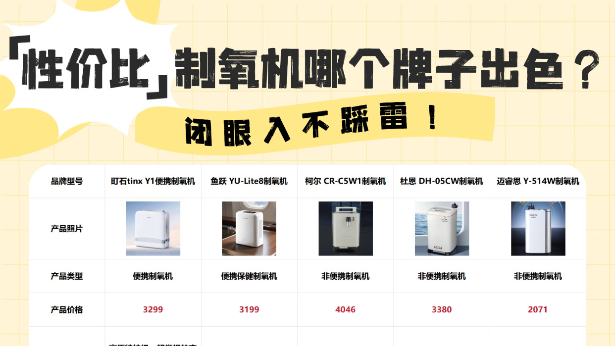 性价比制氧机哪个牌子出色？杜恩是正规还是仿？闭眼入不踩雷！