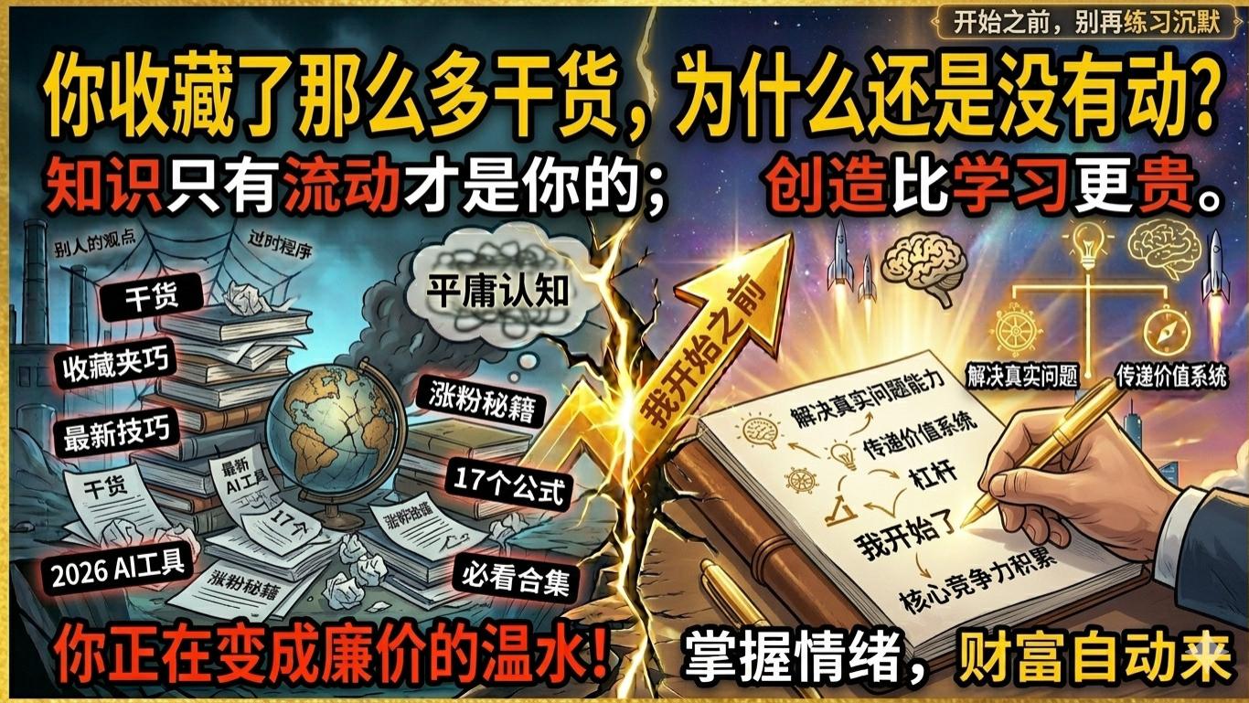 别骗自己了！你收藏了那么多干货，为什么还是不敢开始？