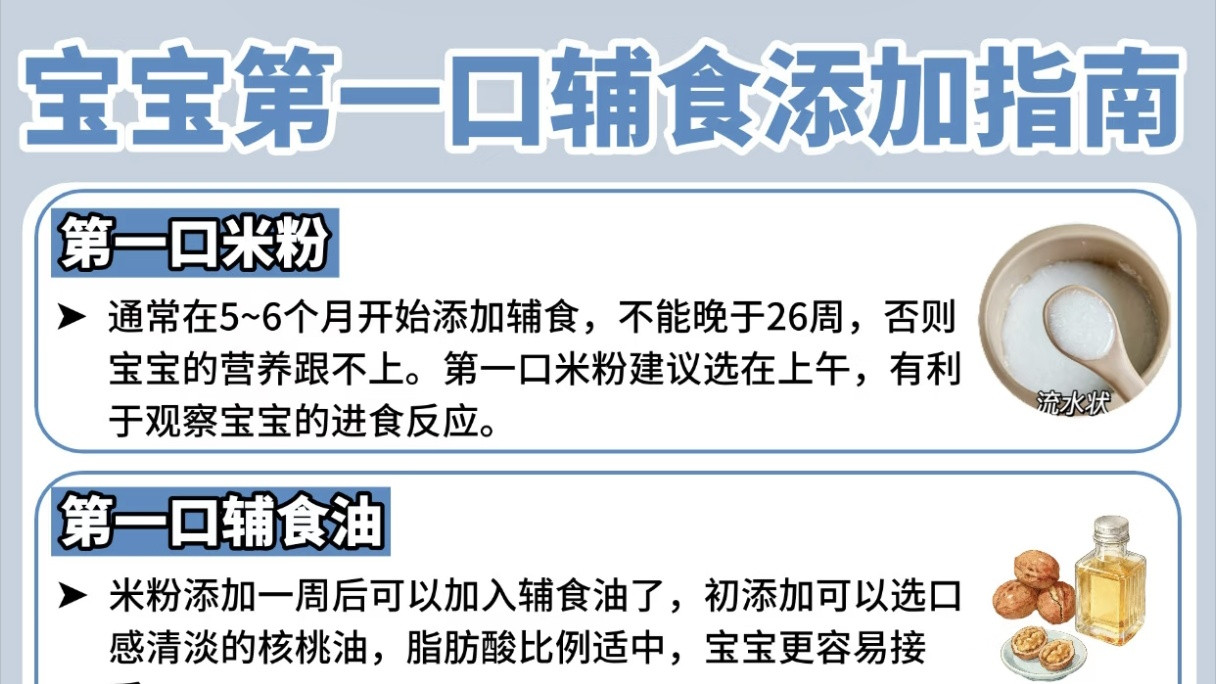 宝宝第一口辅食全攻略，新手爸妈照着做，科学喂养零失误不踩坑