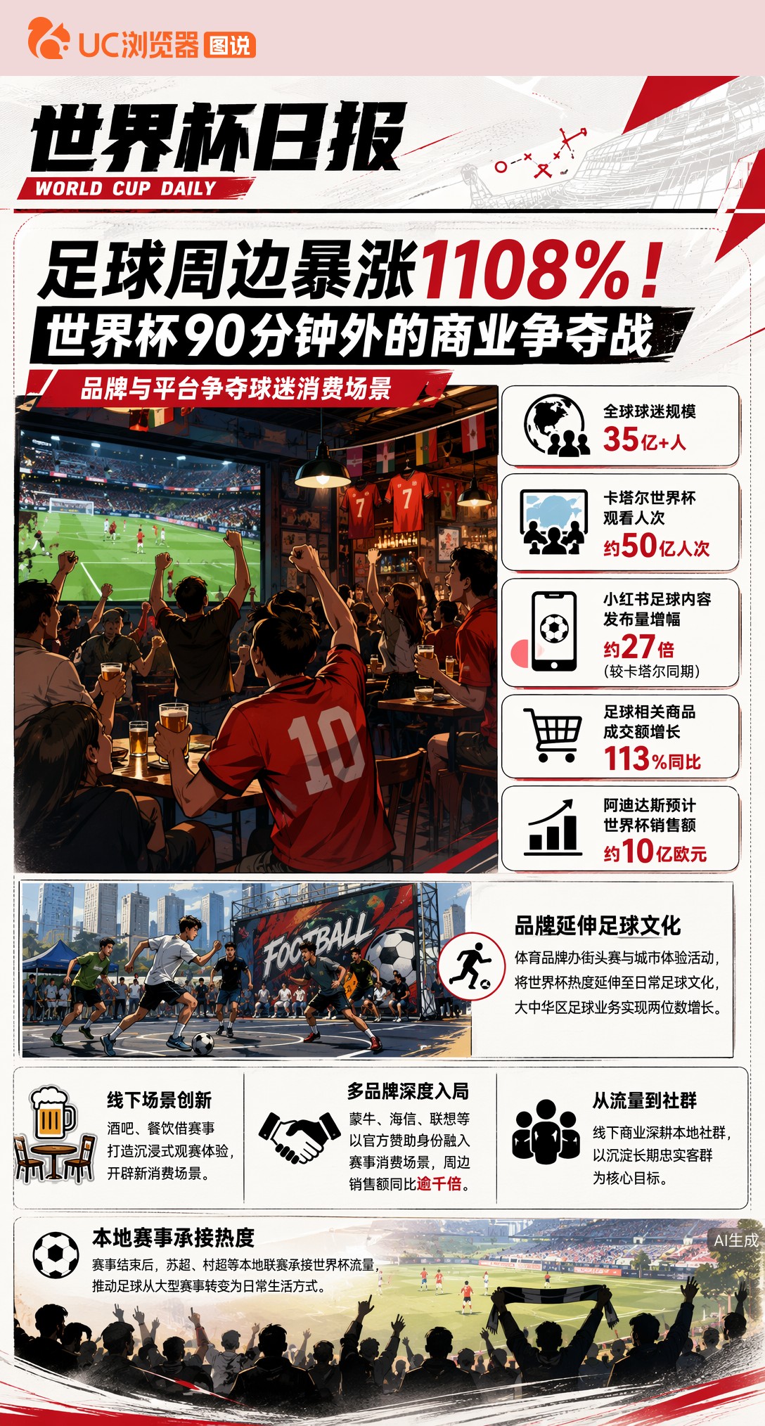 足球周边暴涨1108%！世界杯90分钟外的商业争夺战