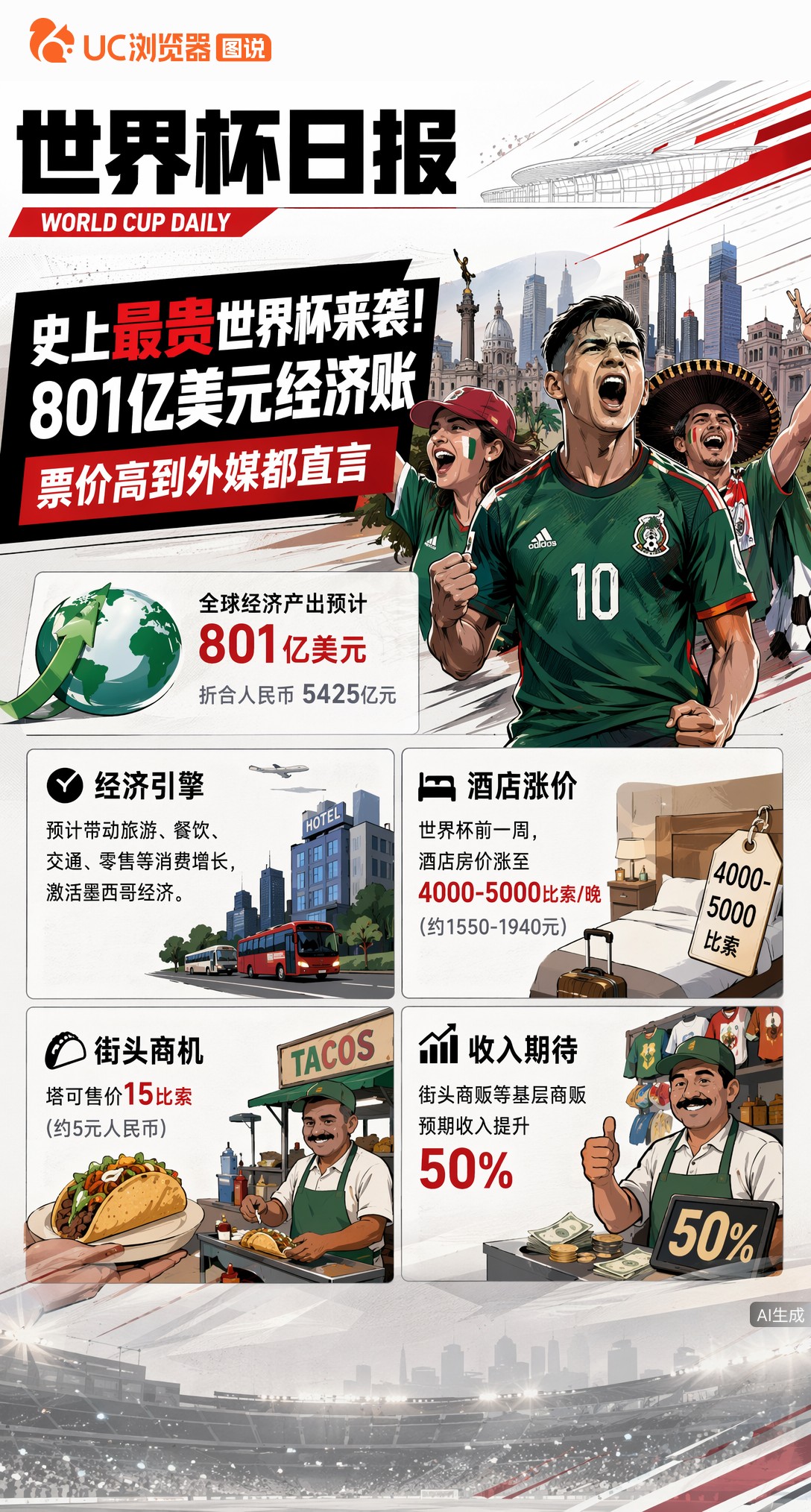 史上最贵世界杯来袭！801亿美元经济账，票价高到外媒都直言