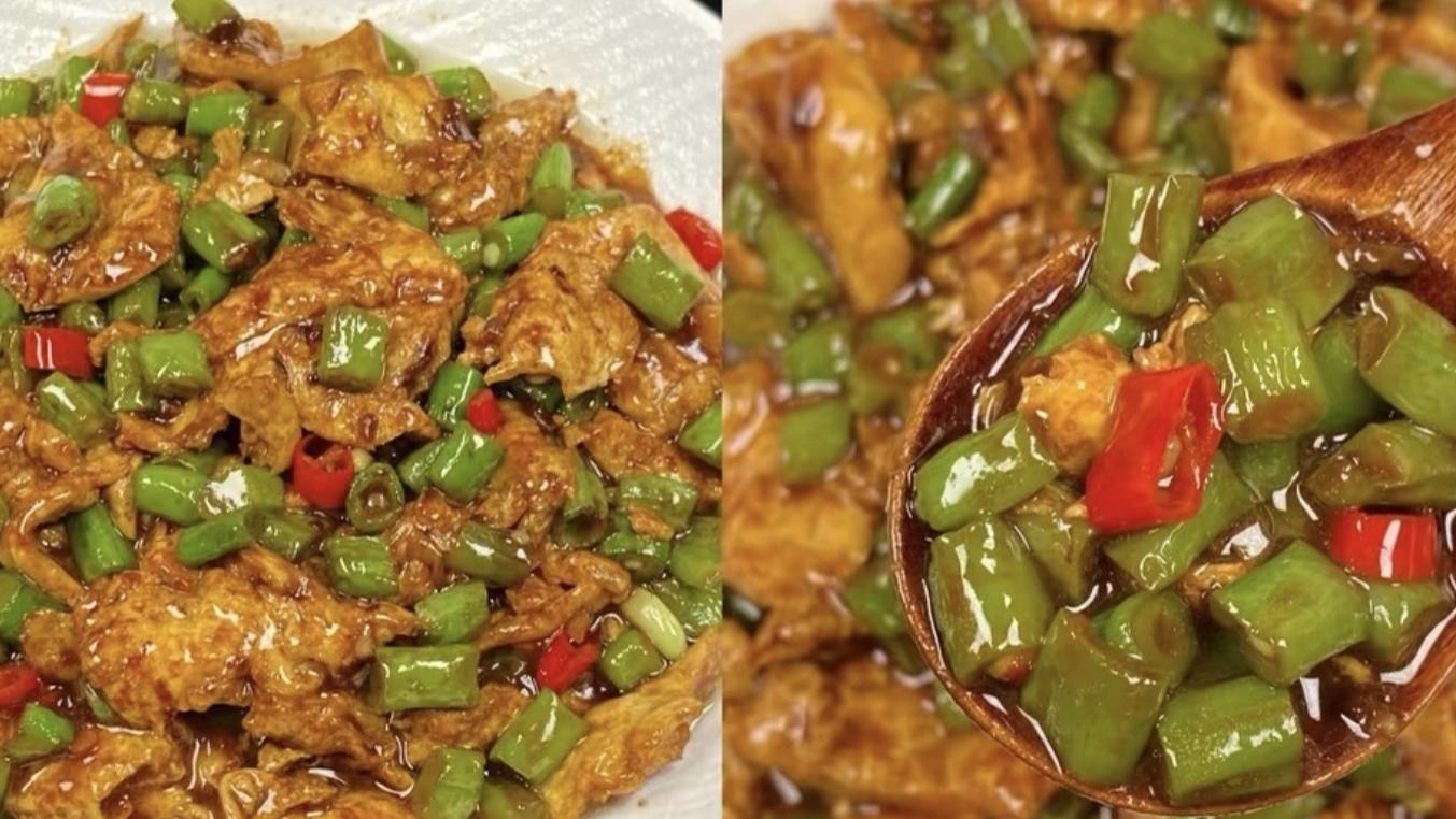 鸡蛋炒豆角！这搭配绝了，米饭又要遭殃了！