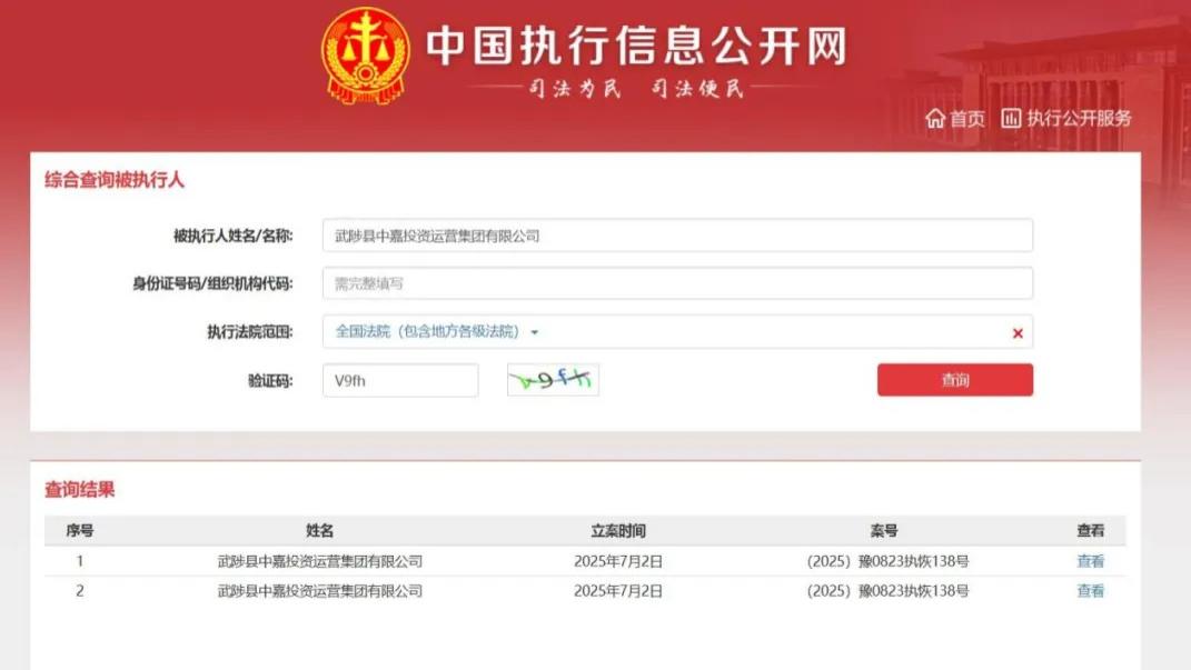 武陟中嘉集团成被执行人，连续四个月登上票据逾期名单，逾期余额超6553万元