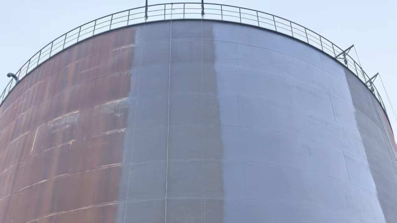 储罐外壁除锈打磨防腐 排查罐体腐蚀隐患