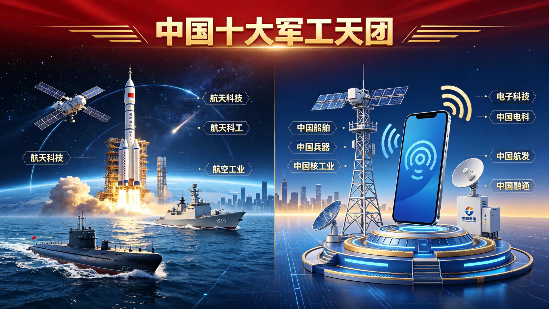 中国十大军工天团：上天入地，还管你家手机信号！