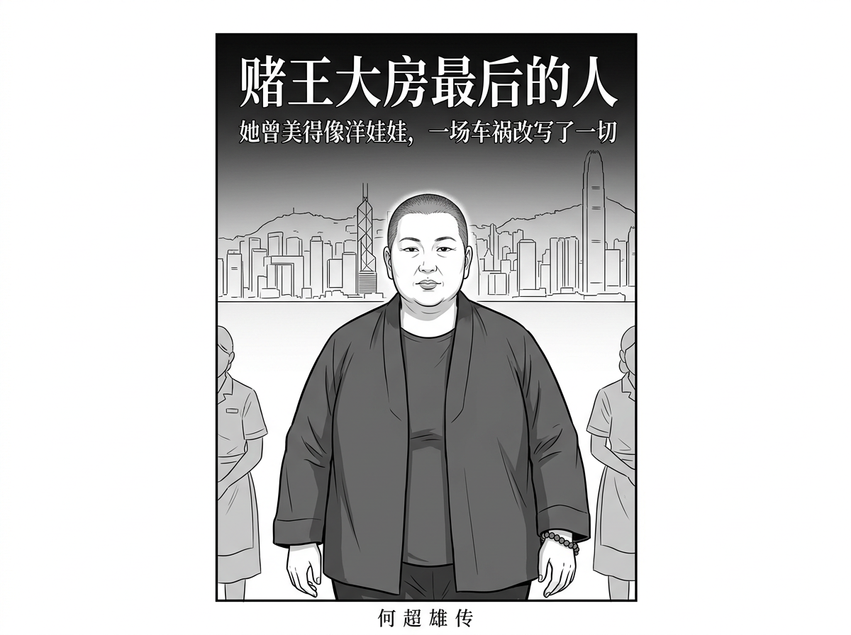 她是赌王最丑千金，但年轻时撞脸林青霞
体重超200斤，一头板寸，走路要两个佣人搀